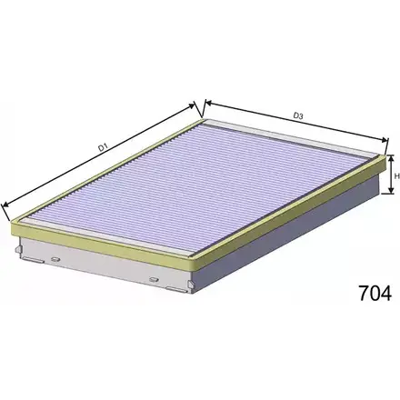 Салонный фильтр MISFAT 435 KVU HB127 3399195 JB7AO изображение 0