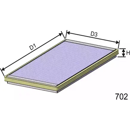 Салонный фильтр MISFAT D9W2WN6 HB145C 3399216 2K 9HHKZ изображение 0