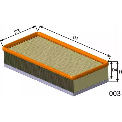 Воздушный фильтр MISFAT P433A NZ4J 0 3399784 3RRMS