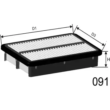 Воздушный фильтр MISFAT S1H0Q RR1 BRZ P554 3399871 изображение 0