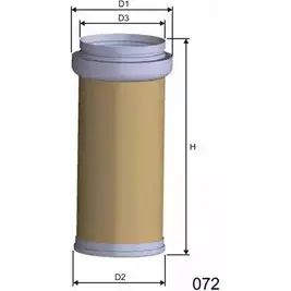 Воздушный фильтр MISFAT 2M0 TI7P 409LMG4 R576 3400198