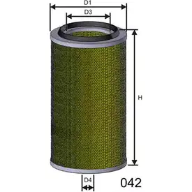 Воздушный фильтр MISFAT 26NKV J3DP ILN R789 3400281 изображение 0