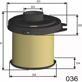 Воздушный фильтр MISFAT 1AG 1C 3400306 DR8GREU R845B