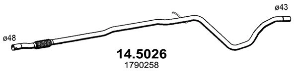 Выхлопная труба глушителя ASSO 1440720156 14.5026 12G LGZ изображение 0