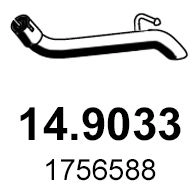 Выхлопная труба глушителя ASSO 1440720166 14.9033 6HX0 BW0