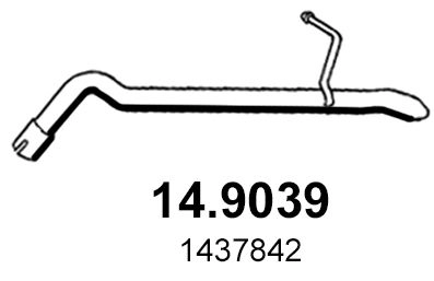 Выхлопная труба глушителя ASSO 14.9039 IUU TH 1440720172 изображение 0