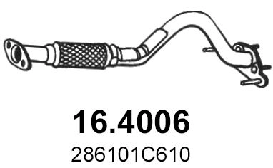 Выхлопная труба глушителя ASSO 1440720173 KJQ LE 16.4006 изображение 0