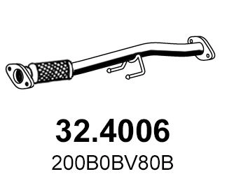 Выхлопная труба глушителя ASSO 32.4006 1440720187 KY JU9M изображение 0