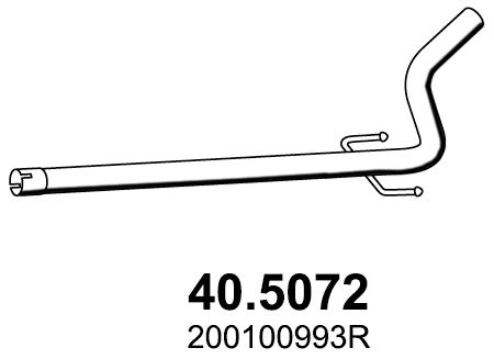 Выхлопная труба глушителя ASSO 40.5072 VW JTOA1 1425055464 изображение 0