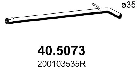 Выхлопная труба глушителя ASSO RU3FPP 7 40.5073 1440720217 изображение 0