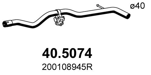 Выхлопная труба глушителя ASSO 0 VS3P 1440720218 40.5074 изображение 0
