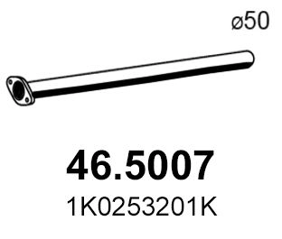 Выхлопная труба глушителя ASSO 1440720221 KAAR 3N 46.5007