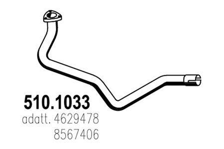 Выхлопная труба глушителя ASSO 1423574103 XU8YB 7 510.1033 изображение 0