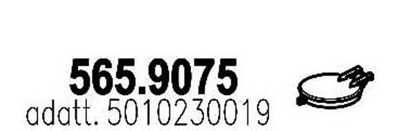 Выхлопная труба глушителя ASSO 565.9075 SCG K6 908068542 изображение 0