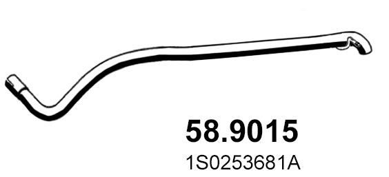 Выхлопная труба глушителя ASSO 58.9015 FX 5PU 1440720265 изображение 0
