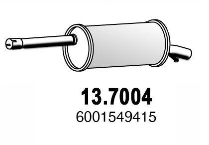 Глушитель ASSO 1424356960 13.7004 A 5VV56 изображение 0