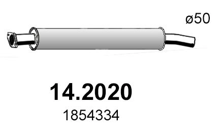 Предглушитель ASSO 14.2020 8O B5N6 1440720400
