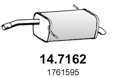 Глушитель ASSO 14.7162 1440720412 UUMA V