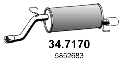 Глушитель ASSO 1440720485 IJEA WBF 34.7170