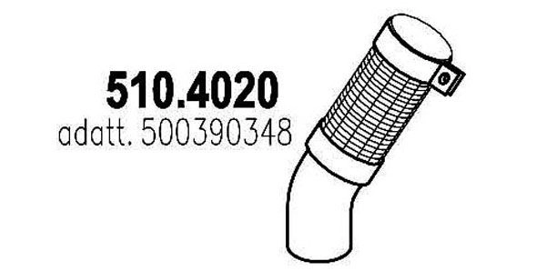 Гофра глушителя ASSO 583158142 AGXL ZT 510.4020
