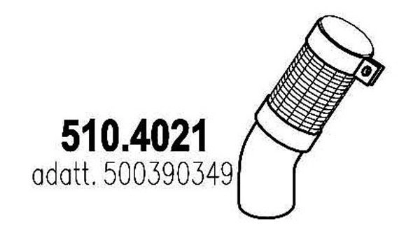 Гофра глушителя ASSO 510.4021 1423574133 1B DS5LI