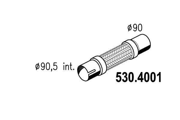 Гофра глушителя ASSO 530.4001 NH RA5 1423574214