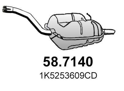 Глушитель ASSO 58.7140 1440720610 3 KVHL изображение 0