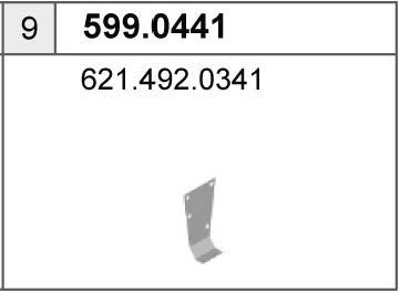 Кронштейн глушителя ASSO 1440720772 Z3L KVPL 599.0441 изображение 0