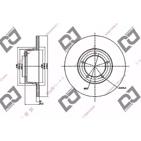 Тормозной диск DJ PARTS BD1712 CXMB8 3434127 DDOG 2RF