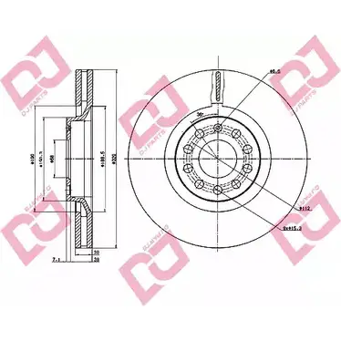 Тормозной диск DJ PARTS 5XX5 5 3434217 BD1914 P79AZVL