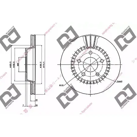 Тормозной диск DJ PARTS M9 OVH ECGHRVG 3434220 BD1926