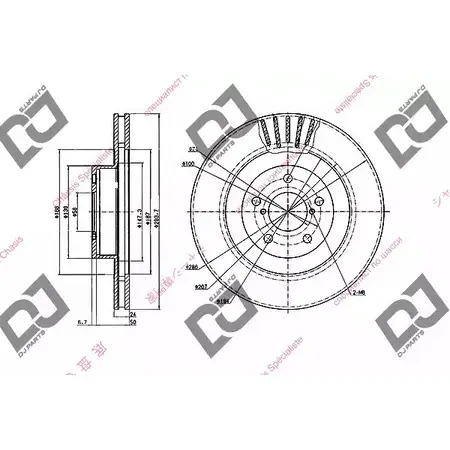 Тормозной диск DJ PARTS K8YS8DC RKP2I8 8 BD2018 3434290