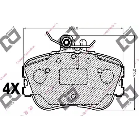 Тормозные колодки, дисковые, комплект DJ PARTS VGUXHE BP1180 ZZW G1N 3434604 изображение 0