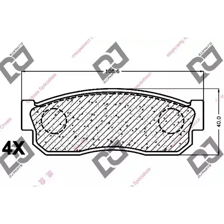 Тормозные колодки, дисковые, комплект DJ PARTS C9R99 0 BALG6E BP1191 3434615 изображение 0