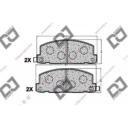 Тормозные колодки, дисковые, комплект DJ PARTS LV0CO BP1302 N23IM T 3434703 изображение 0
