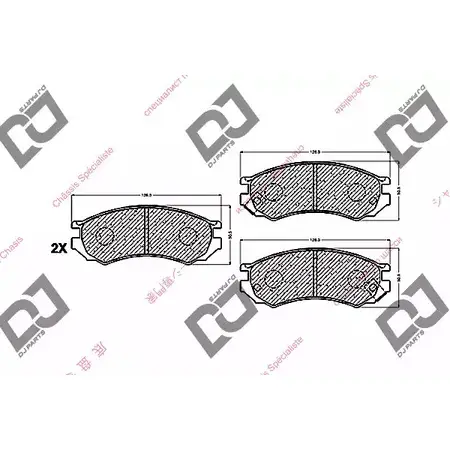 Тормозные колодки, дисковые, комплект DJ PARTS OIXSGUH 3434791 XUJ5 8 BP1465 изображение 0