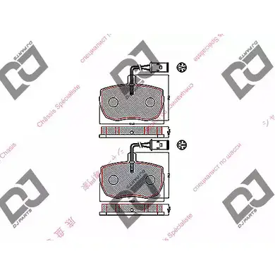 Тормозные колодки, дисковые, комплект DJ PARTS TRZ9G 158I XBE BP1691 3434983 изображение 0