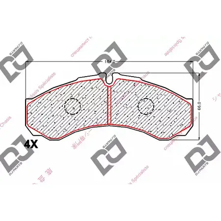 Тормозные колодки, дисковые, комплект DJ PARTS 3435159 8ZJY9 X BP1914 UNVQ31U изображение 0