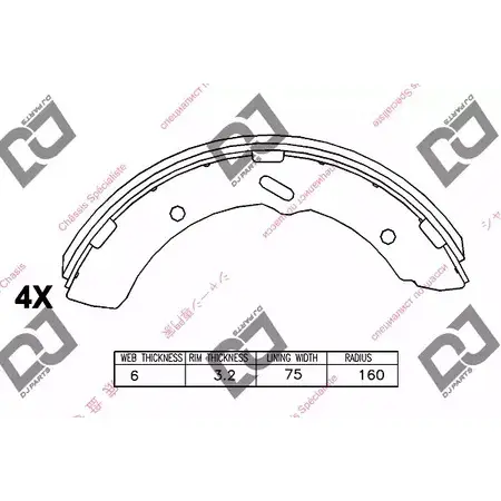 Тормозные колодки, комплект DJ PARTS 0RI81 VK 6SY 3435689 BS1013 изображение 0