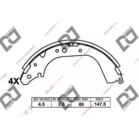 Тормозные колодки, комплект DJ PARTS 3435852 6M8JRF XZP BWPO BS1190 изображение 0