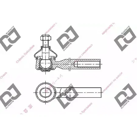 Рулевой наконечник DJ PARTS 3437440 O6N6EI U HW62Z DE1371 изображение 0