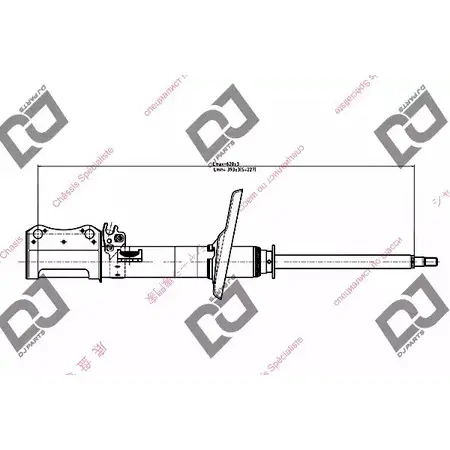 Амортизатор DJ PARTS K5 TCNAD 1ZKQV6 3438245 DS1035GS изображение 0