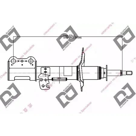 Амортизатор DJ PARTS DS1042GS FT MTC 3GO0F 3438252