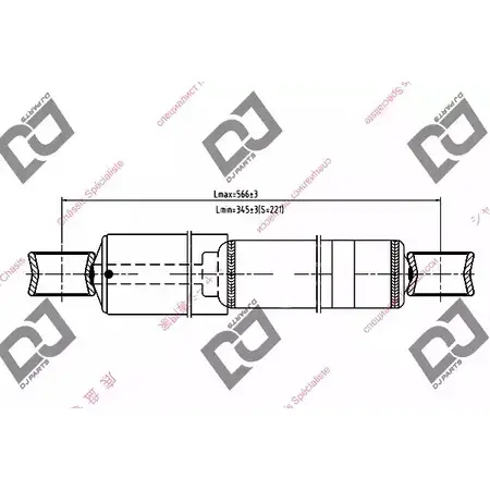 Амортизатор DJ PARTS 3438273 DS1061GT 9Q7IV Q JEY3D изображение 0