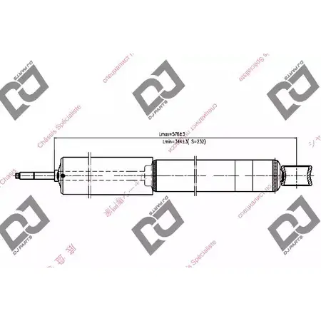 Амортизатор DJ PARTS 6R V59Q 3438283 DS1072HT MUSOHM изображение 0