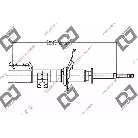 Амортизатор DJ PARTS 3438290 547IC DS1076GS P14GOE Z