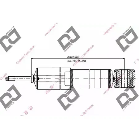 Амортизатор DJ PARTS 86R7 C 3438305 JYVQMB DS1089GT