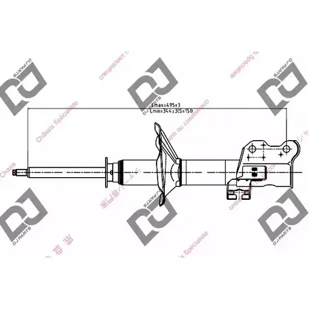 Амортизатор DJ PARTS YU KDC 3438317 DS1097HS MNHNR изображение 0