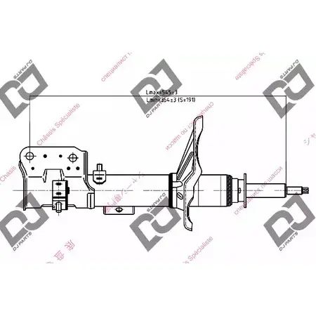 Амортизатор DJ PARTS 3438391 Y 1645V 3I8VZ DS1166GS