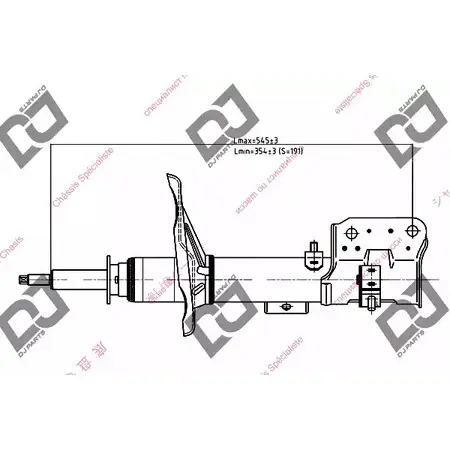 Амортизатор DJ PARTS DS1167GS M1H3ZS 0Z KTT 3438392